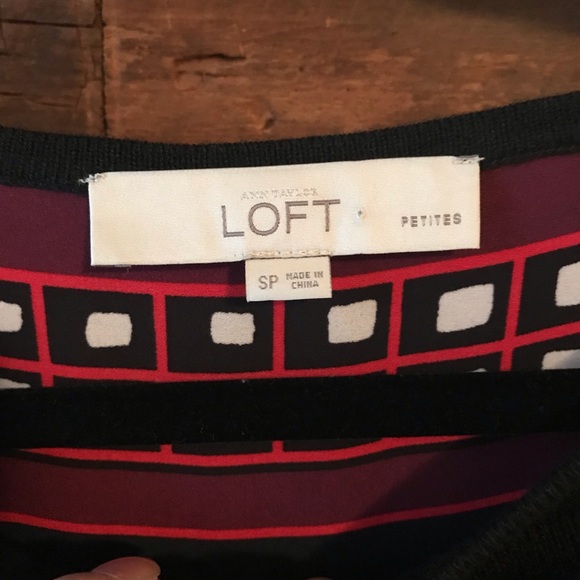 Loft SP black sweater in front sheer back - Picture 3 of 4